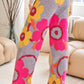 Flower Printed Casual Cozy Full Long Wide Pants