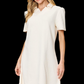 Double Take Full Size Texture Collared Neck Short Sleeve Dress