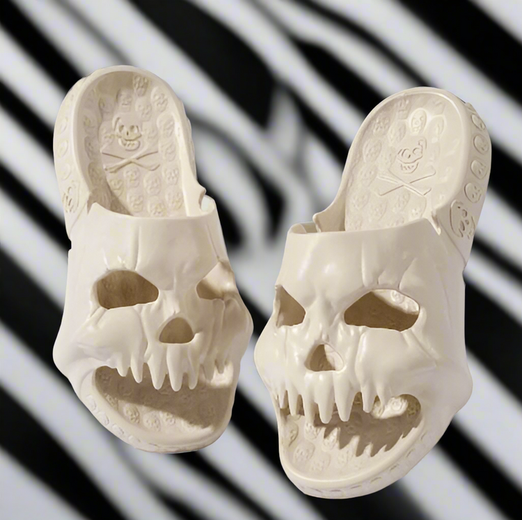 Personalized Skull Design Halloween Slippers Bathroom Indoor Outdoor Funny Slides Beach Shoes