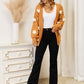 Angel Wings Flower Dropped Shoulder Open Front Cardigan