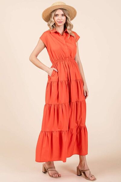 Flowy tiered maxi dress