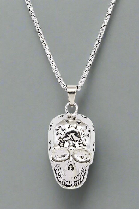 Stainless Steel Skull Pendant Necklace