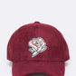 Rose Patch Suede Cap