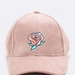 Rose Patch Suede Cap