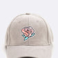 Rose Patch Suede Cap