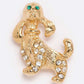 Crystal Poodle Lapel Pin