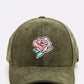 Rose Patch Suede Cap