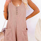 Full Size Pocketed Scoop Neck Sleeveless Romper