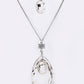 Crystal Drop & Hoops Necklace Set