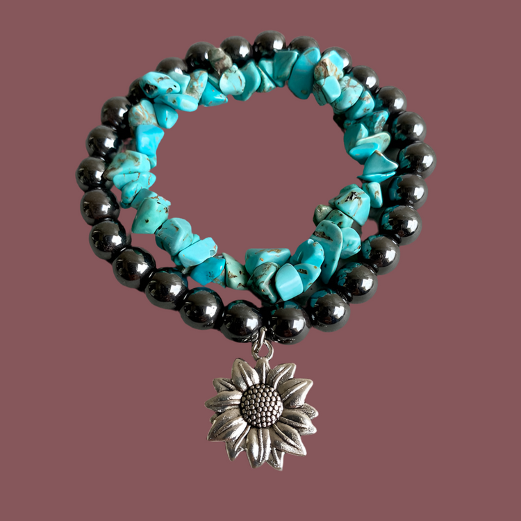 Turquoise Alloy Bracelet