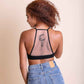 Crescent Moon Dream Catcher Tattoo Mesh Bralette