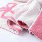 Pink 127*152cm Bow Printed Cozy Soft Throw Blanket