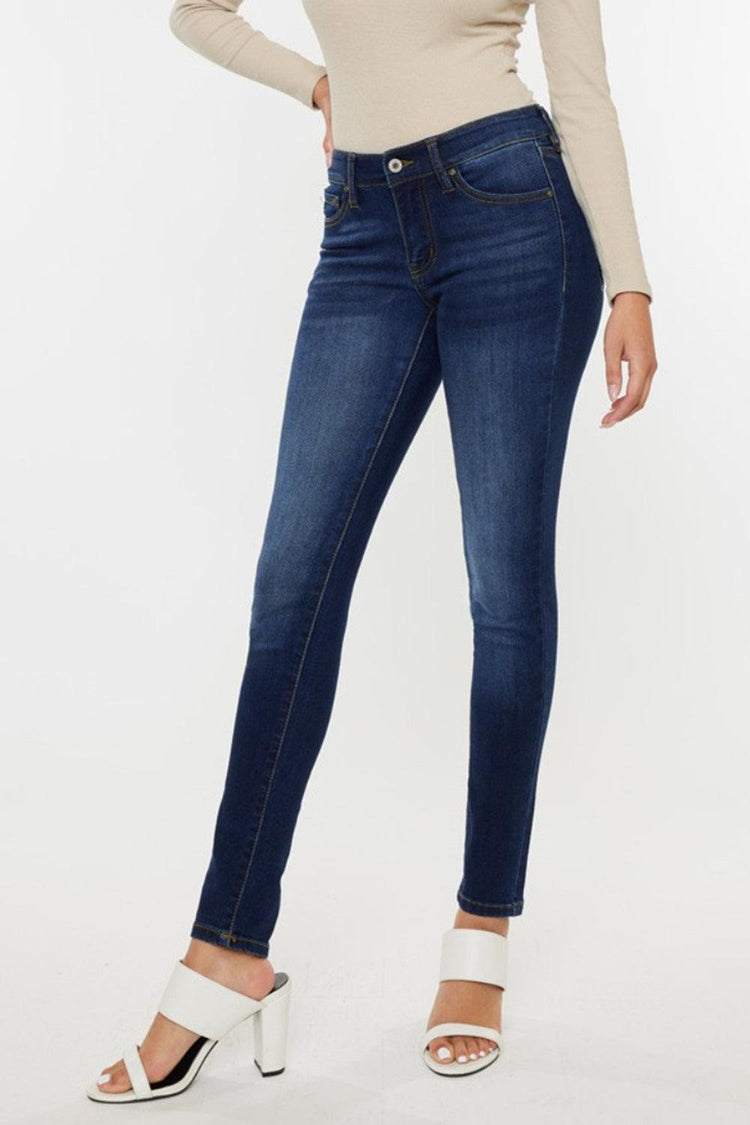 Kancan Mid Rise Gradient Skinny Jeans - Rebel K Collective