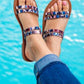 Strappy Aztec print sandal