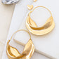 2 EARRINGS SET WITH GOLD NUGGET HOOP/HEART STUD