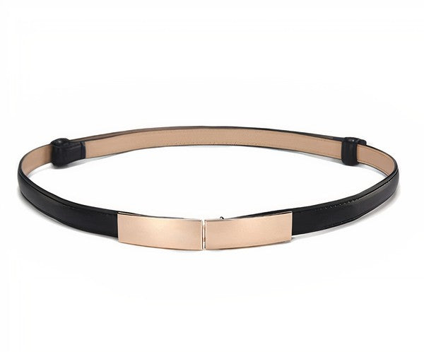 Luka Vegan Leather Skinny Belt