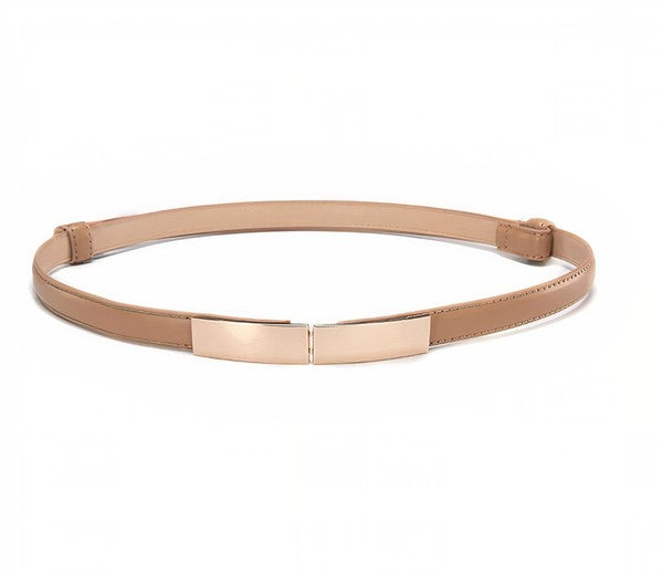 Luka Vegan Leather Skinny Belt