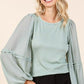 Frill long sleeve blouse