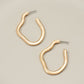 Irregular shape metal hoop earrings