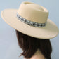 FLAT TOP FELT FEDORA WITH BOHO BAND