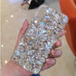 Compatible with Apple, Luxury Crystal Gem Rhinestone Cases For iphone 11 12 Pro X XS MAX XR Soft Edge Clear Phone Cover For iphone 5S 6S 7 8 PLUS Capa