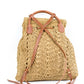 Woven Straw Backpack