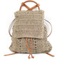 Woven Straw Backpack