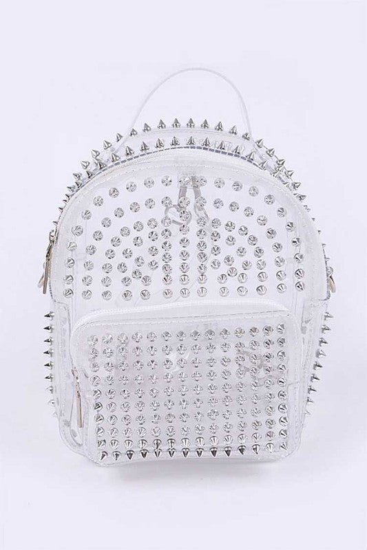 Clear Studded Iconic Backpack