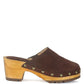 CEDRUS FINE SUEDE STUDDED CLOG MULES