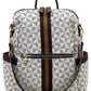 PM Monogram Striped Convertible Backpack