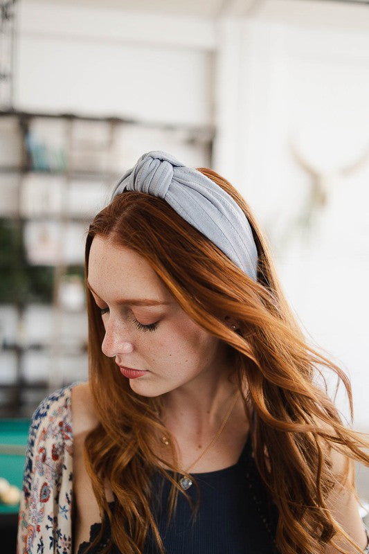 Wide Stripe Topknot Headband