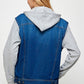 Women's Denim  Jacket with Fleece Hoodies