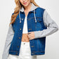 Women's Denim  Jacket with Fleece Hoodies