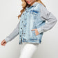 Women's Denim  Jacket with Fleece Hoodies