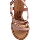 DOMEDA Metal Chain Mid Heel Sandal