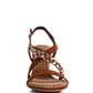 DOMEDA Metal Chain Mid Heel Sandal