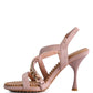 DOMEDA Metal Chain Mid Heel Sandal