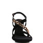 DOMEDA Metal Chain Mid Heel Sandal