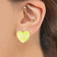 Yellow heart earrings