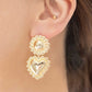 Heart drop earrings