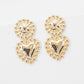 Gold heart earrings