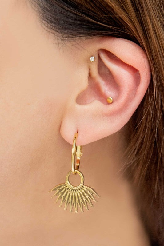 14k gold plated hoop earrings