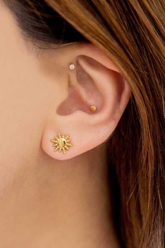 minimal gold earrings