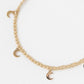 Gold moon anklet