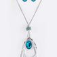 Crystal Drop & Hoops Necklace Set