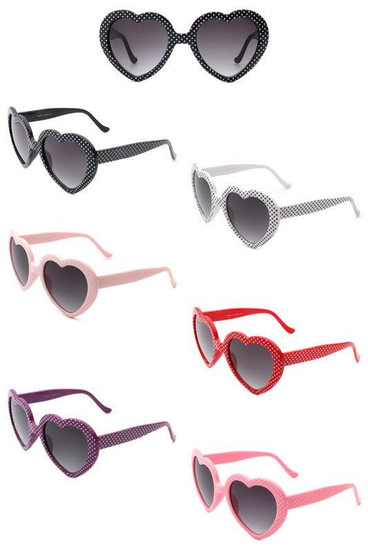 Women Mod Colorful Party Heart Shaped Sunglasses - Rebel K Collective