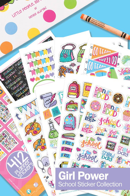 Girl Power School Sticker Set 412-Count Assorted