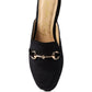 Velvet Buckled Flat Mules