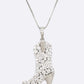 Cubic Zirconia Cowboy Boot Pendant Necklace