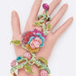 Crystal Rose Statement Palm Bracelet - Rebel K Collective